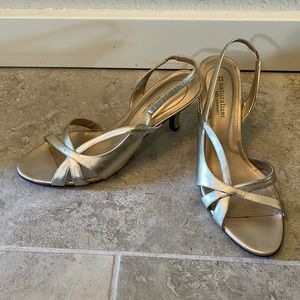 Light gold Naturalizer Prissy strappy heel. 8.5